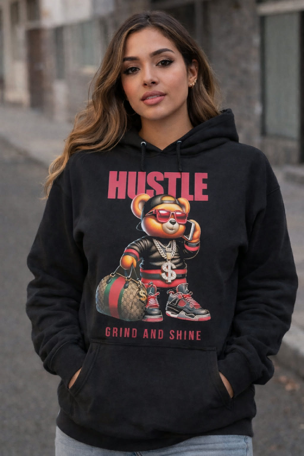 Hustle Grind and Shine Hoodie